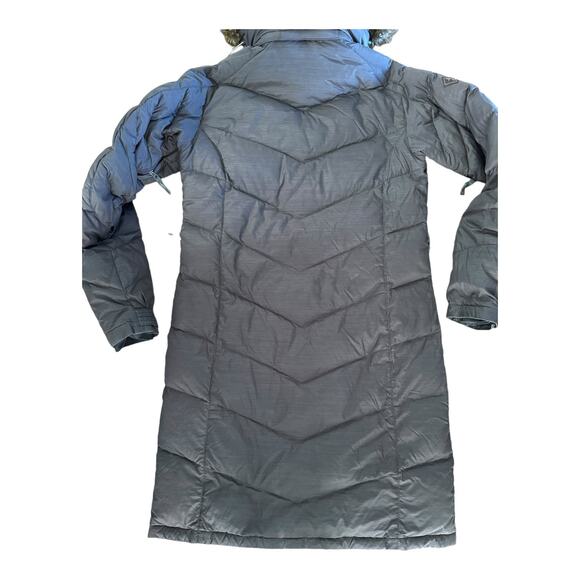 Eastern Mountain Sports Browm down coat removable Faux fur Hood size medium - Picture 9 of 12